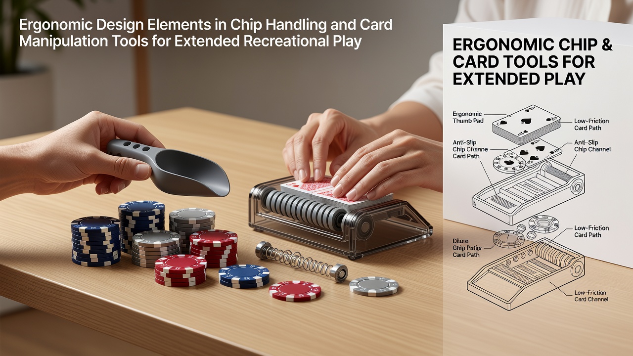Close-up view of ergonomic chip handling tools featuring textured grips and balanced weight distribution for reduced hand strain