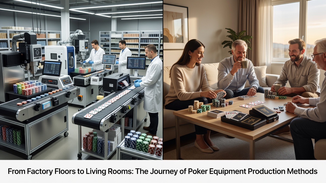 Modern assembly process for poker shufflers and home gaming accessories in a controlled factory environment