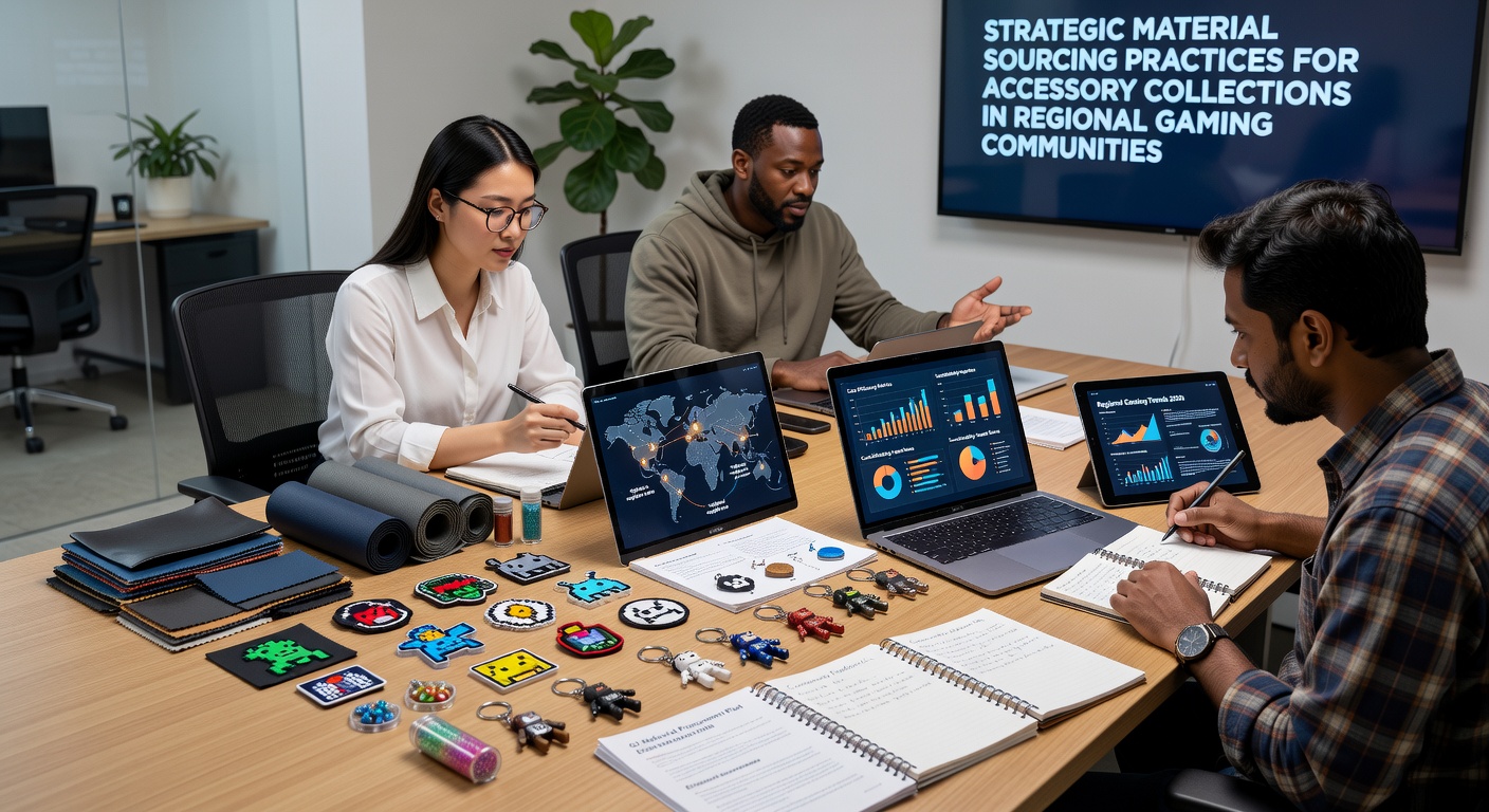 Regional gaming groups gather around tables displaying custom accessories sourced from local and international suppliers