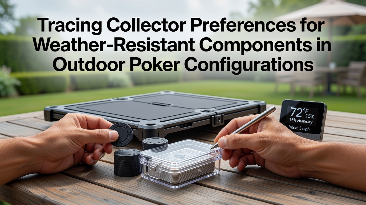 Weather-resistant poker table setup with durable outdoor components under sunlight